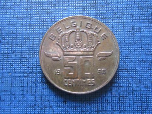 монета 50 сантимов Бельгия 1998 французский тип