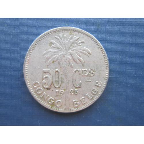 Монета 50 сантимов Бельгийское Конго 1925