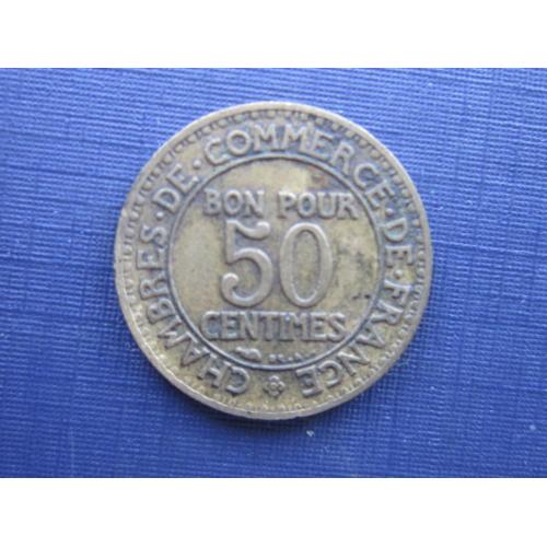 Монета 50 сантимов Франция 1925