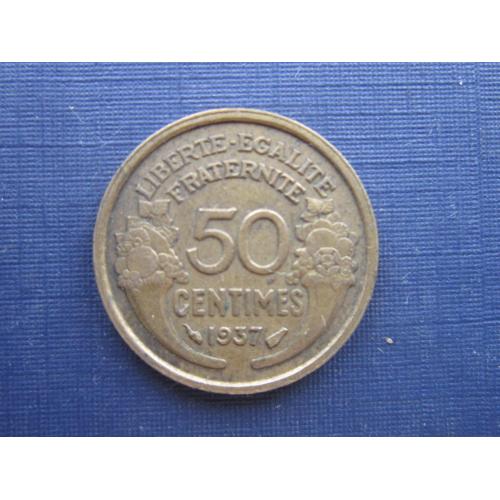 Монета 50 сантимов Франция 1937