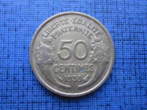 Монета 50 сантимов Франция 1938