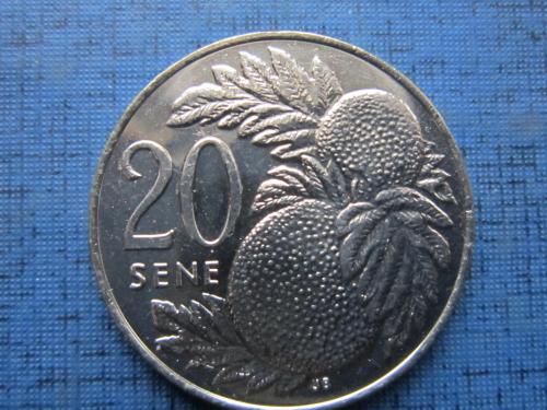 Монета 20 сене Самоа 2006 тропические фрукты состояние
