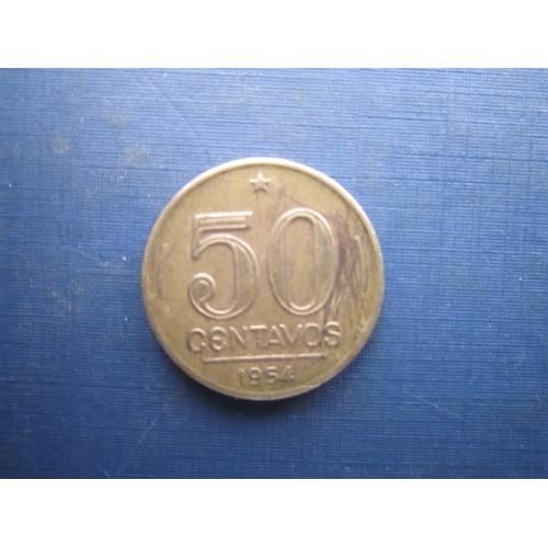 Монета 50 сентаво Бразилія 1954