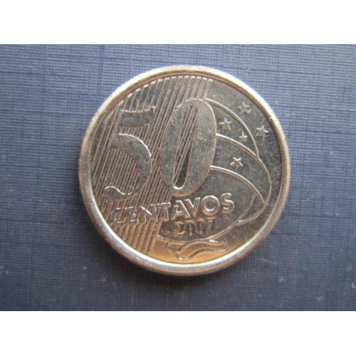 Монета 50 сентаво Бразилия 2007