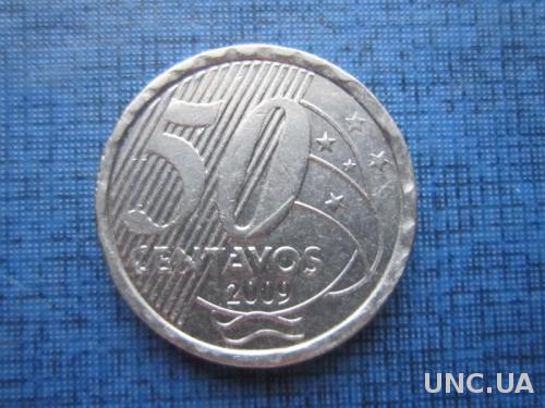 Монета 50 сентаво Бразилия 2009
