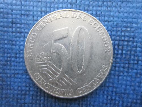 монета 50 сентаво Эквадор 2000