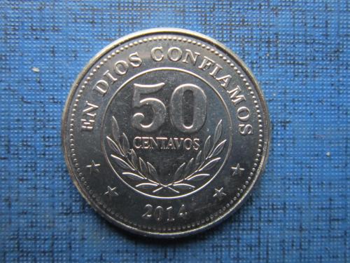 Монета 50 сентаво Никарагуа 2014 состояние