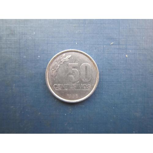 Монета 50 сентезімо Уругвай 1998