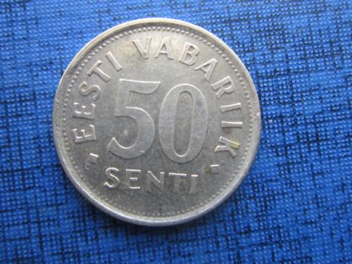Монета 50 сенти Эстония 1992