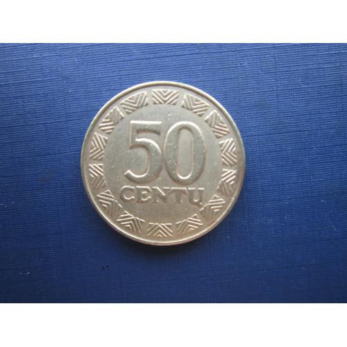 Монета 50 сенти Литва 1997
