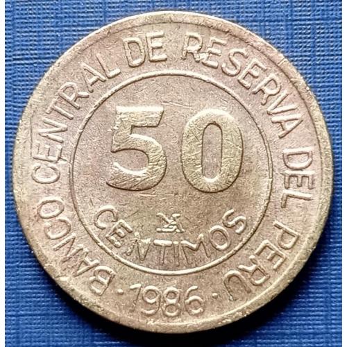 Монета 50 сентимо Перу 1986