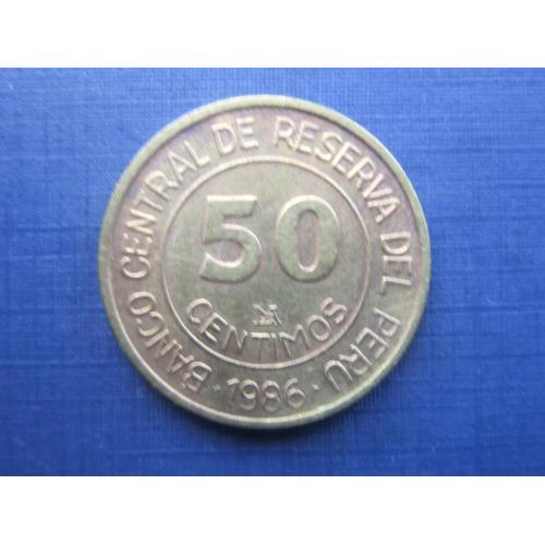 Монета 50 сентимо Перу 1986