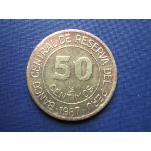 Монета 50 сентимо Перу 1987