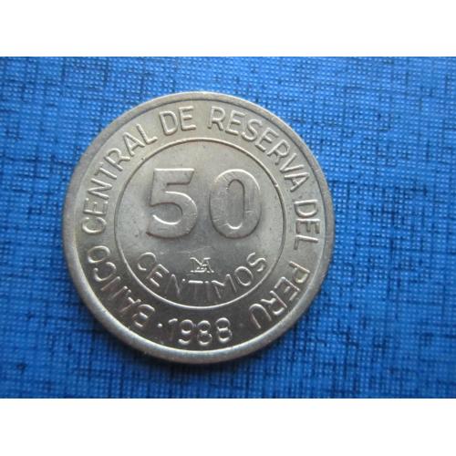 Монета 50 сентимо Перу 1988