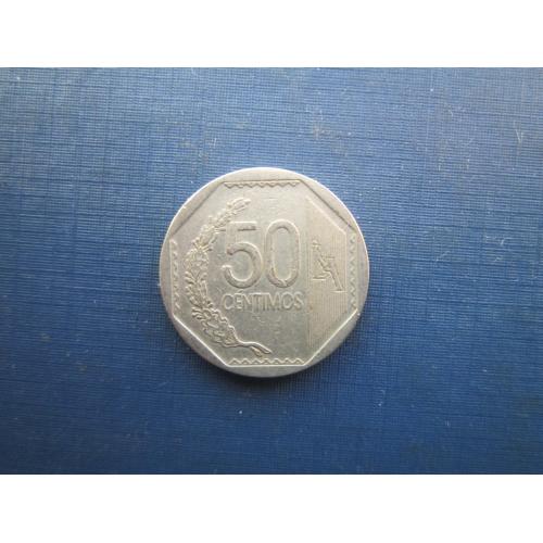 Монета 50 сентимо Перу 2002