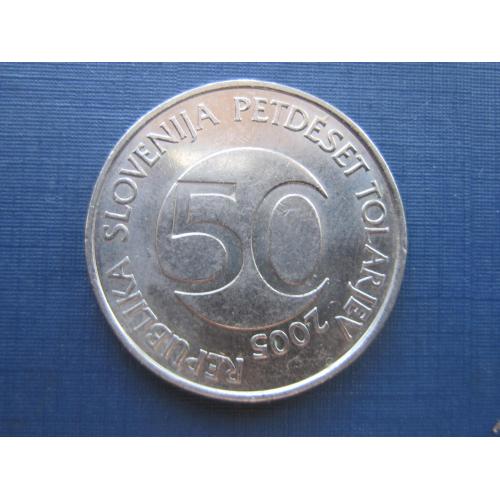 Монета 50 толаров Словения 2005 фауна бык