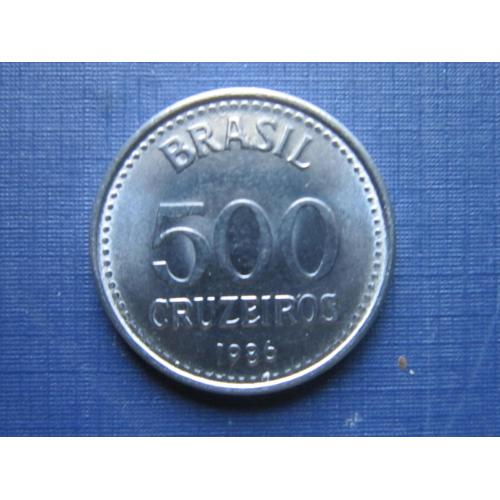 Монета 500 крузейро Бразилия 1986
