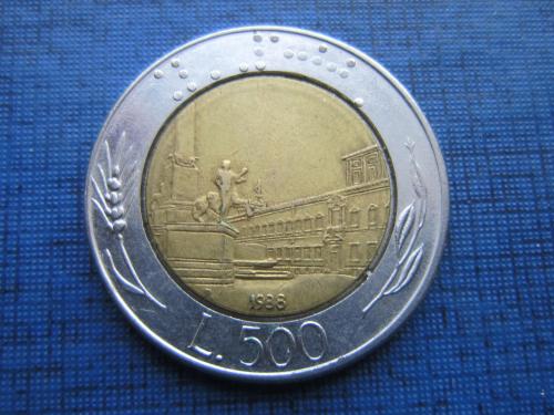 Монета 500 лир Италия 1988