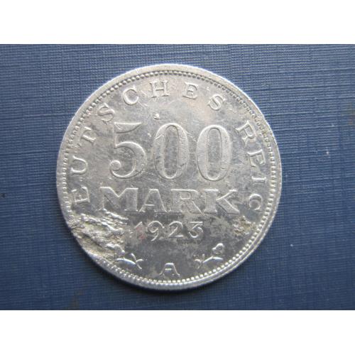 Монета 500 марок Германия 1923 А как есть