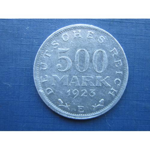 Монета 500 марок Германия 1923 Е