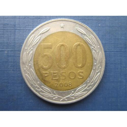 Монета 500 песо Чили 2008