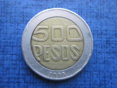 Монета 500 песо Колумбия 2005