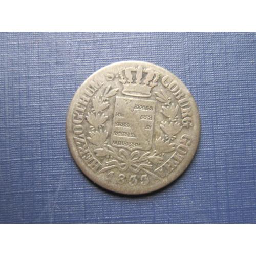 Монета 6 крейцеров Германия Саксония-Кобург-Гота 1833 серебро как есть
