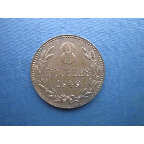 Монета 8 дублів Гернсі Великобританія Англія 1949 стан