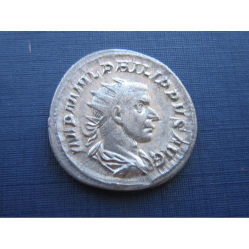 Монета антониниан Древний Рим 244-249 года НЭ Филипп I серебро редкая