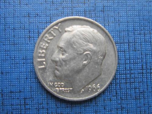 Монета дайм 10 центов США 1966