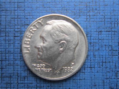 Монета дайм 10 центов США 1982-Р