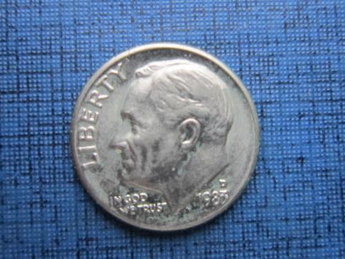 Монета дайм 10 центов США 1983-D