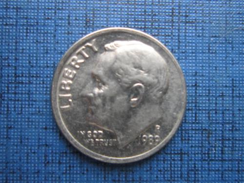 Монета дайм 10 центов США 1989-Р