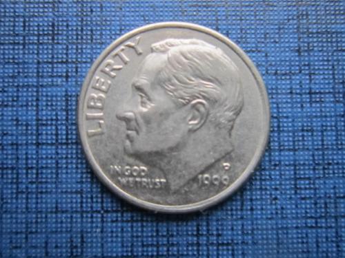 Монета дайм 10 центов США 1999-Р