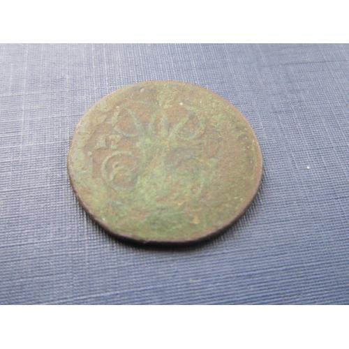 Монета денга 1/2 пол копейки Россия Российская империя 1759 Елизавета Петровна редкая как есть