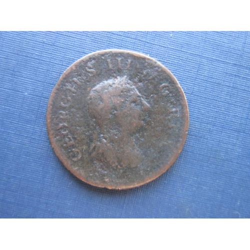 Монета фартинг 1/4 пенни Великобритания 1806 Георг III