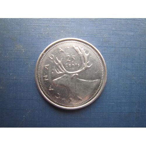 Монета квотер 25 центів Канада 2002 ювілей 50 років на троні Єлізавета II