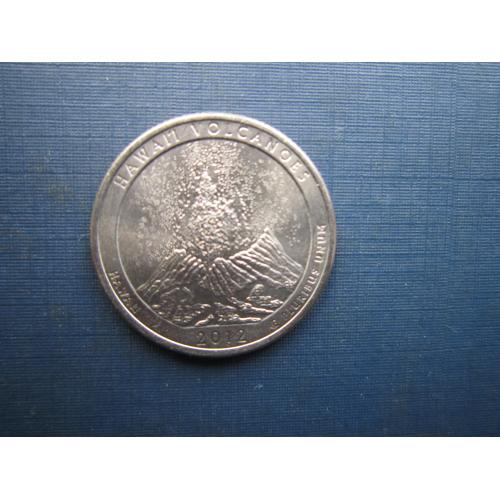 Монета квотер 25 центів США 2012 Р 14-й парк Гавайські вулкани