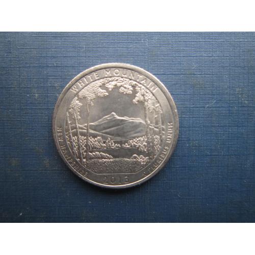 Монета квотер 25 центів США 2013 Р 16-й парк Біла Гора Нью Гемпшир