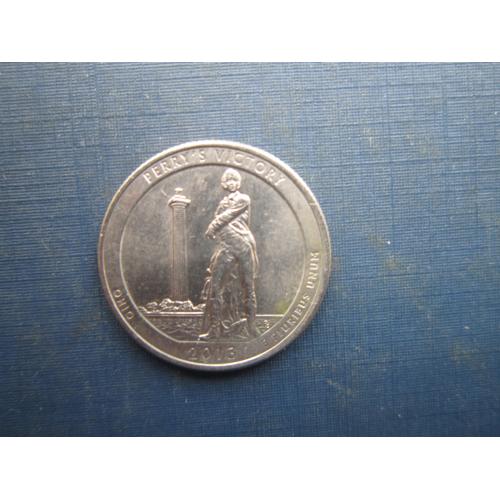 Монета квотер 25 центів США 2013 Р 17-й парк Перемога Перрі Меморіал Миру Огайо