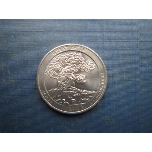 Монета квотер 25 центів США 2013 Р 18-й парк Великий басейн Грейт-Бейсін Невада