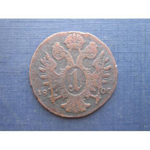 Монета 1 крейцер Австрия 1800 S