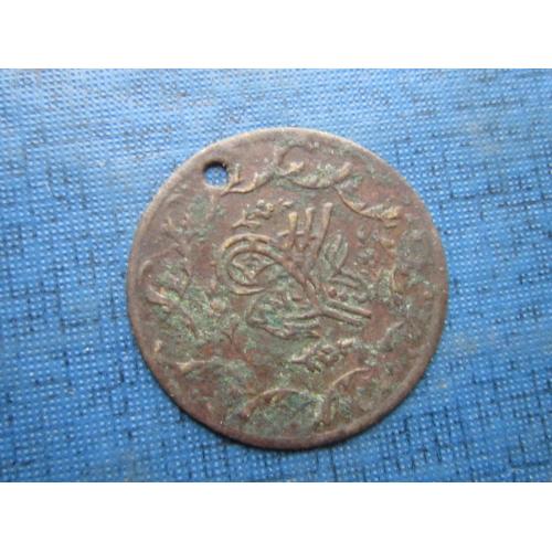 Монета подделка под старинную монету Турция (жетон) для головного убора невест D=21 мм