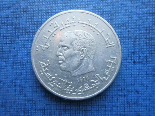 Монета пол 1/2 динара Тунис 1976 Бургиба