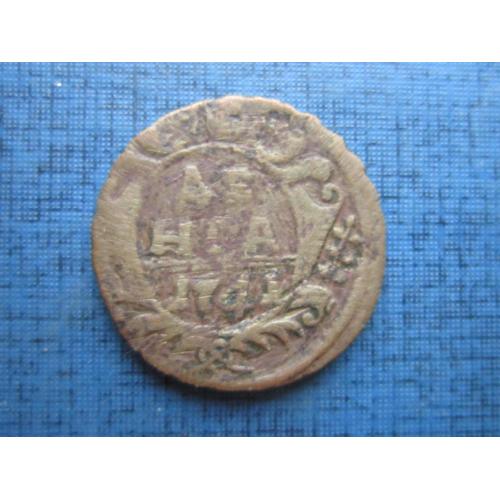 Монета пол копейки денга Россия 1741