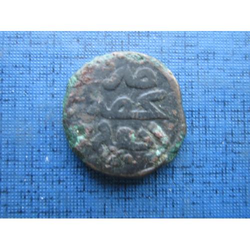 Монета Средневековая Индия толстая D=17 мм №3