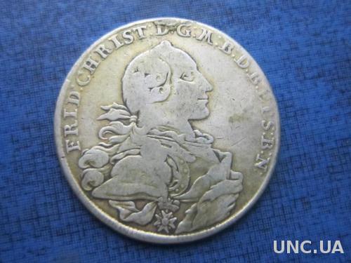 Монета таллер Германия Бавария Бранденбург-Байройт 1766 серебро 27.25 грамм
