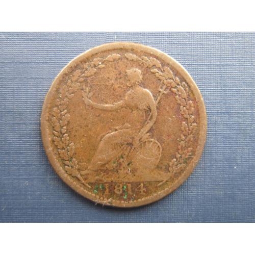 Монета токен 1/2 пенни Канада 1814 Фельдмаршал Веллингтон с датой