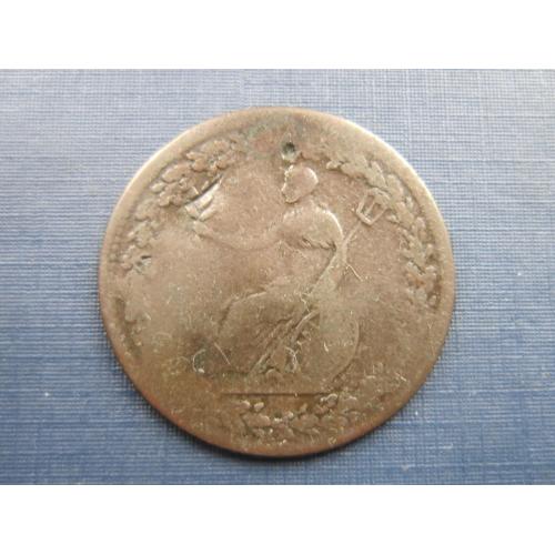 Монета токен 1/2 пенни Канада 1814 курица нечастая состояние VG