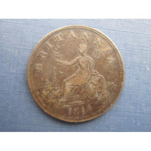 Монета токен 1/2 пенни Канада Нова Скотия 1814 Британия Галифакс очень редкий